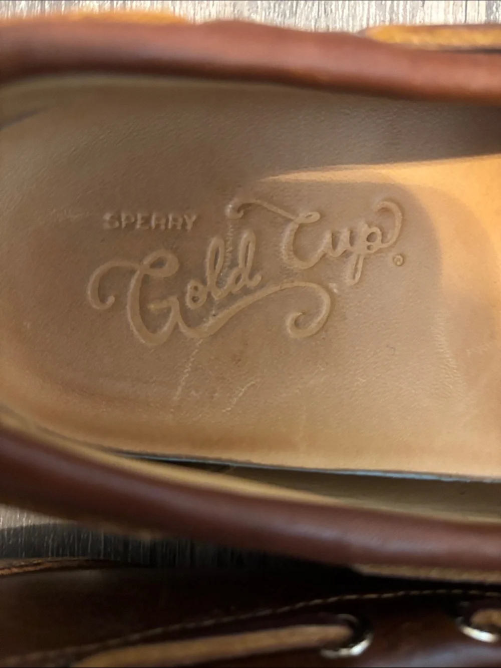 Sperry Men's Chestnut Brown Leather Gold Cup™ Harpswell 2-Eye Driver